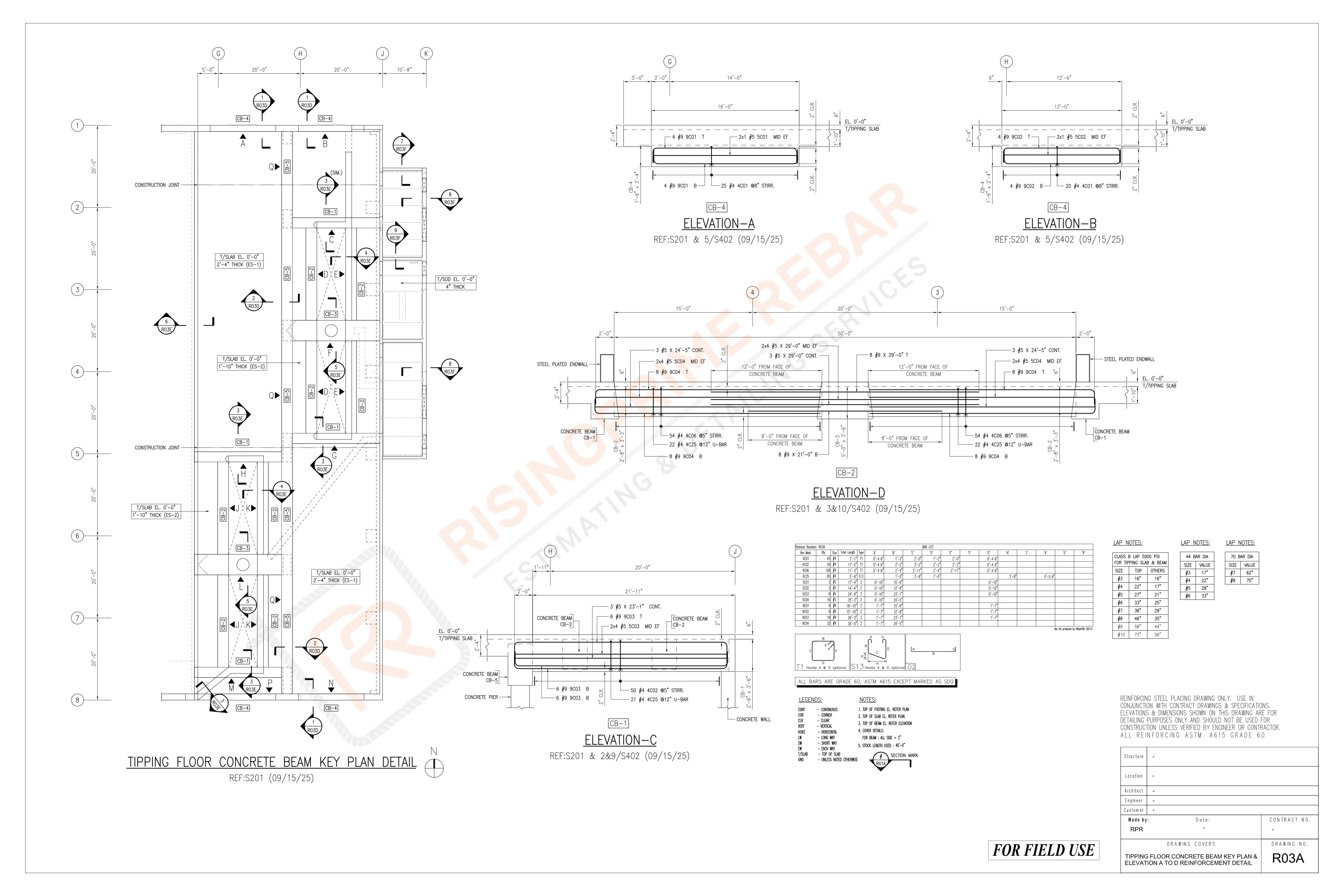Bottom Mat Placing Drawing - Sheet 2